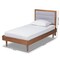 Baxton Studio Seren Mid-Century Light Grey Fabric Upholstered and Walnut Brown Finished Wood Platform Bed-Twin 191-11530-11158-ZORO - alternate 6